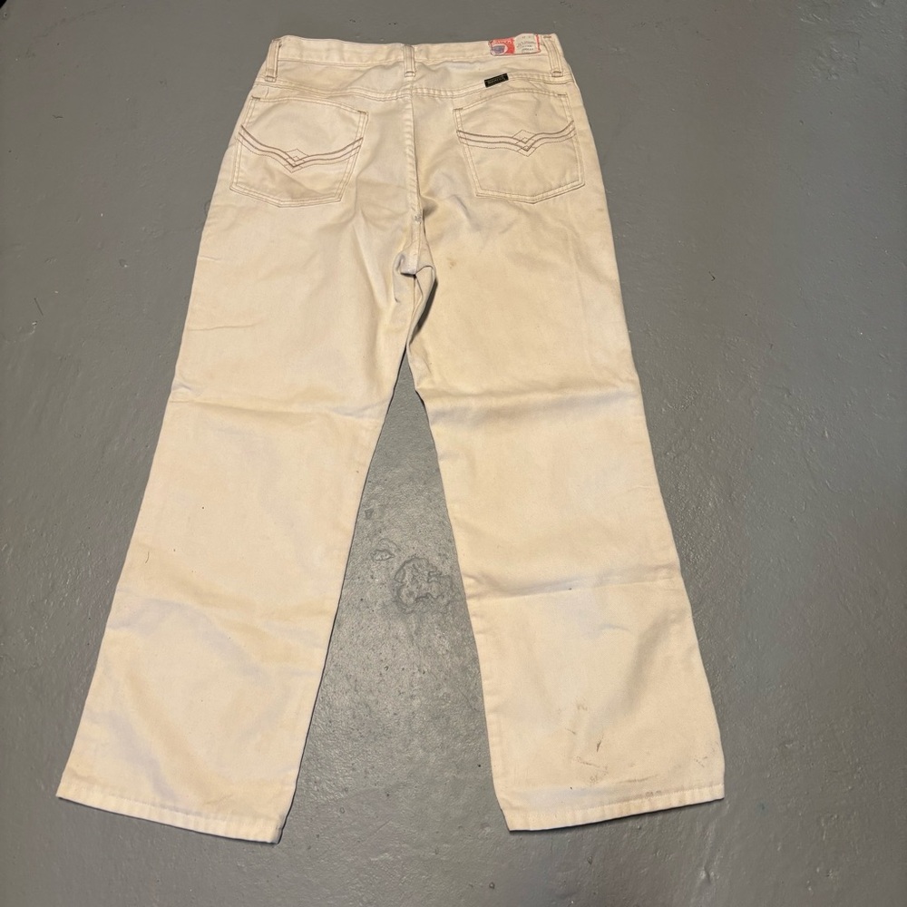 Vintage maverick wrangler 70s white jeans pants size 32